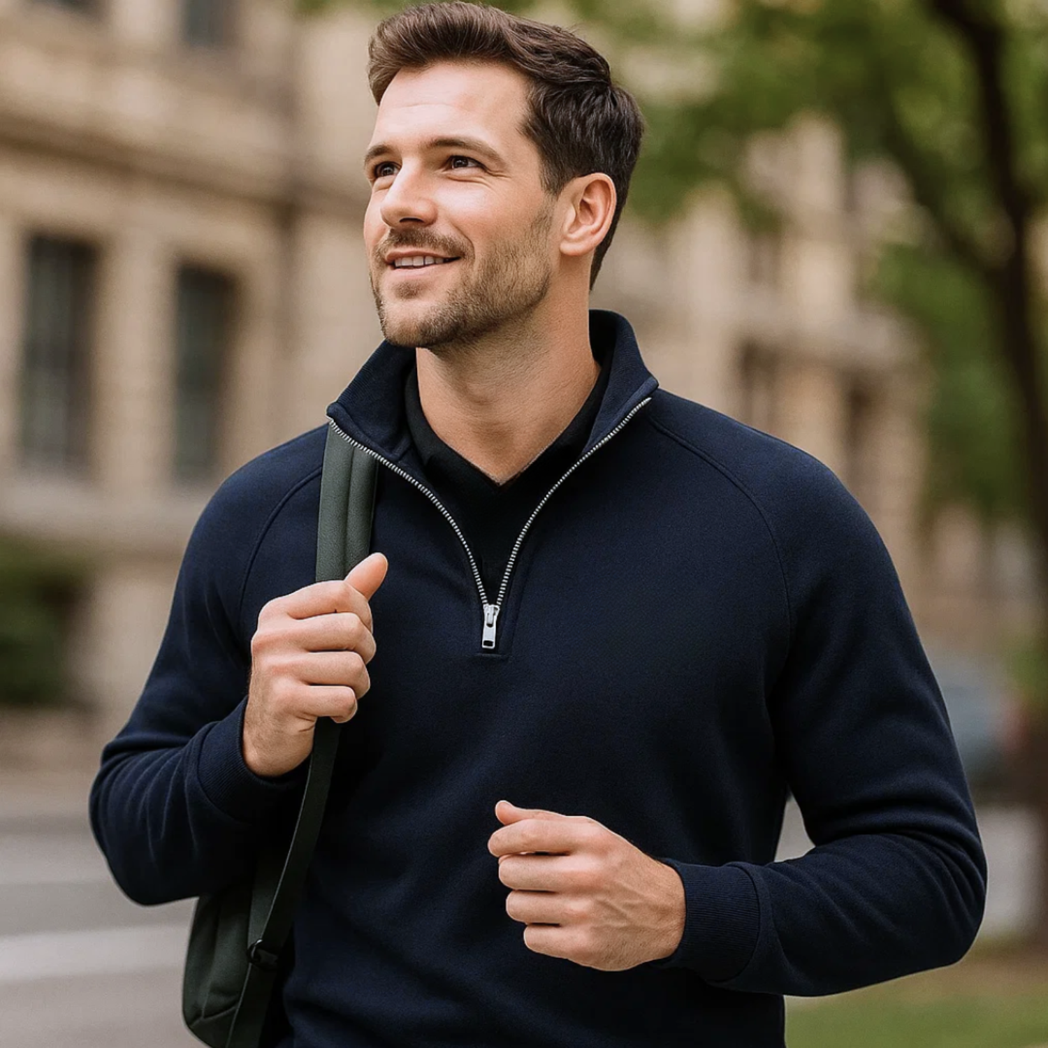 Casper | Katoenen Half Zip Trui