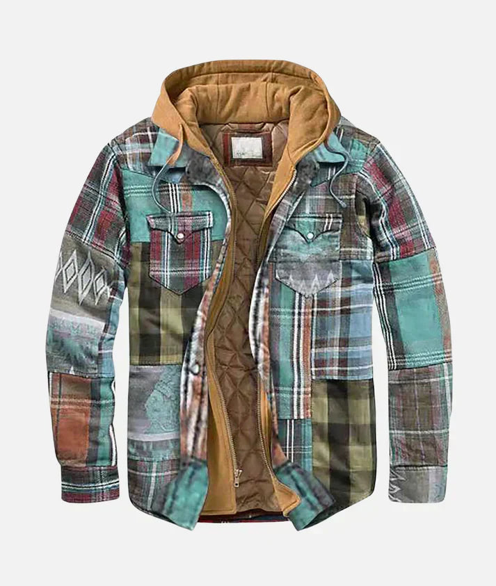 Yevor™ | Geruite Patchwork Jas