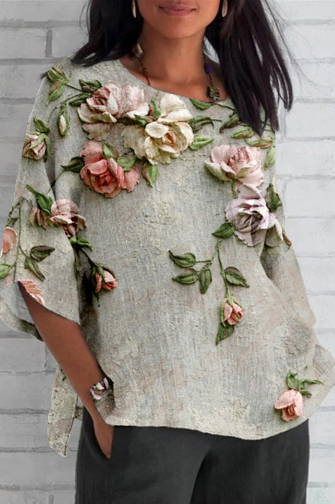 Garden Muse | Elegante Top met Bloemenprint