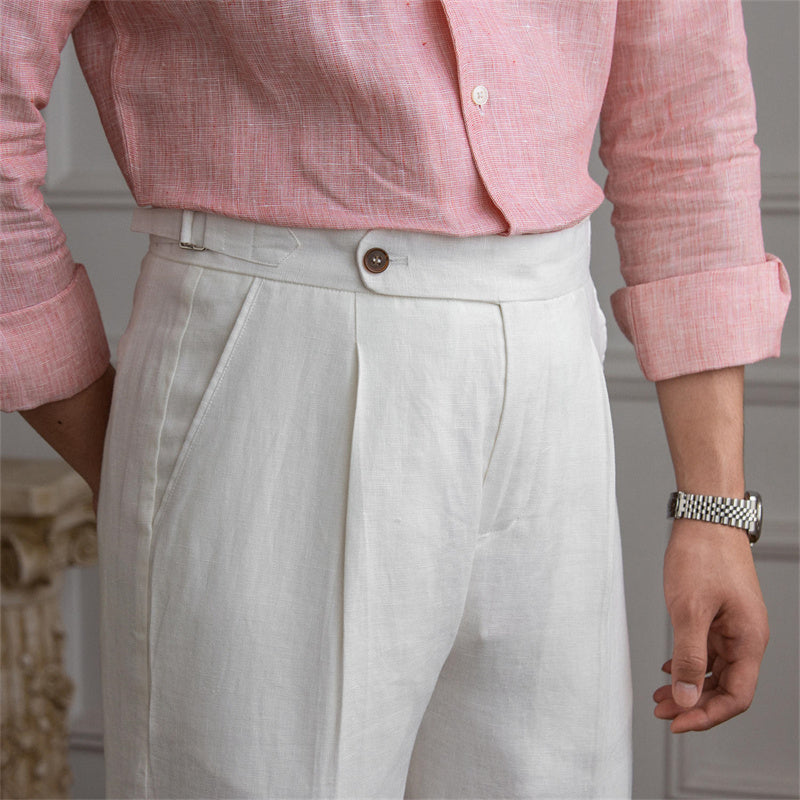 Stil&Co | Linnen broek met plooien
