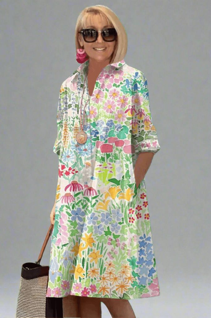 Nadine | Luxe Zomerjurk met Bloemenprint