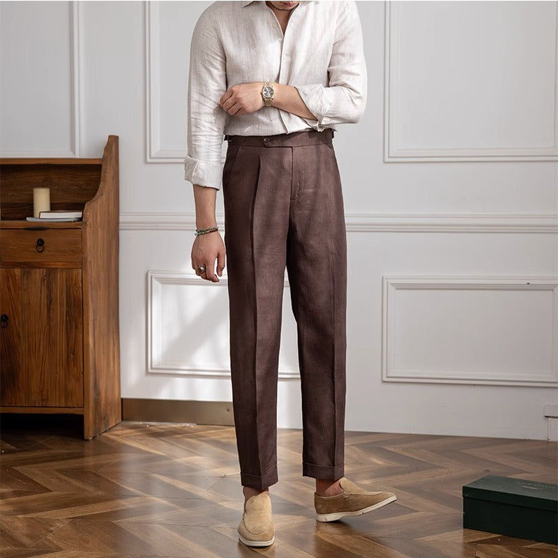Stil&Co | Linnen broek met plooien