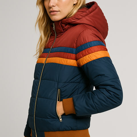 Aurora – Retro Regenboog Pufferjas