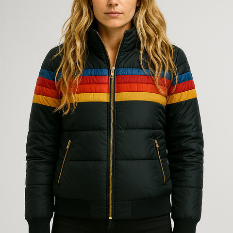 Aurora – Retro Regenboog Pufferjas