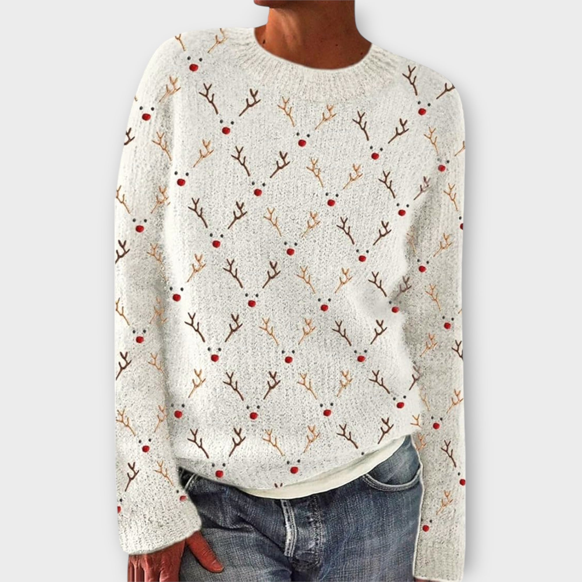 Simone – Comfortabele Kerst Herfsttrui van Premium Wolmix