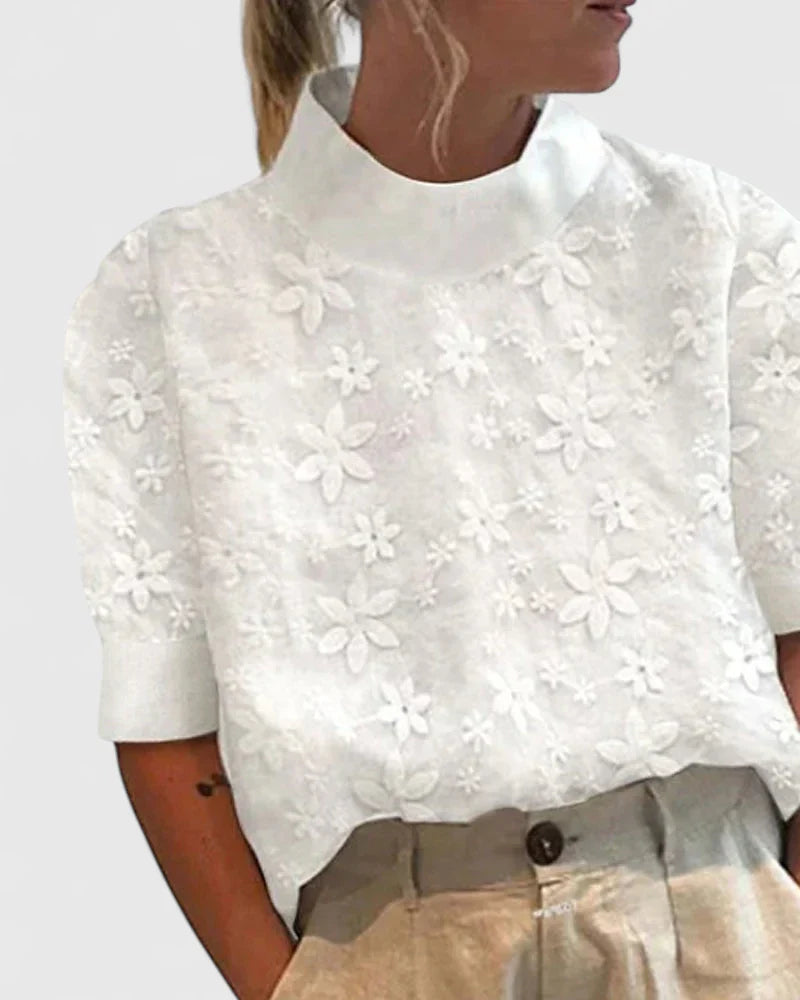 Rosa – Elegante Herfstblouse van Premium Zijdeblend