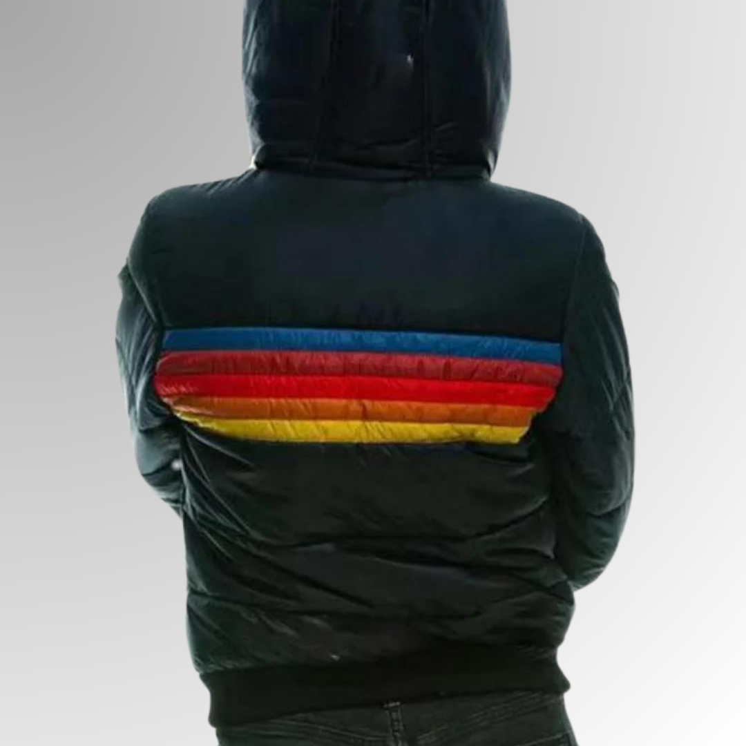 Aurora – Retro Regenboog Pufferjas