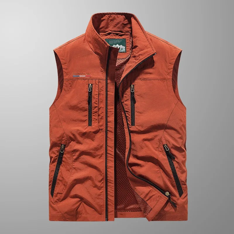 Hermann - Ademend cargo vest met meerdere zakken