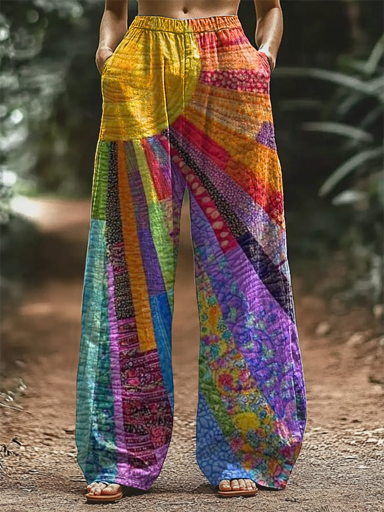 Fiorabel | Regenboog Patchwork Broek