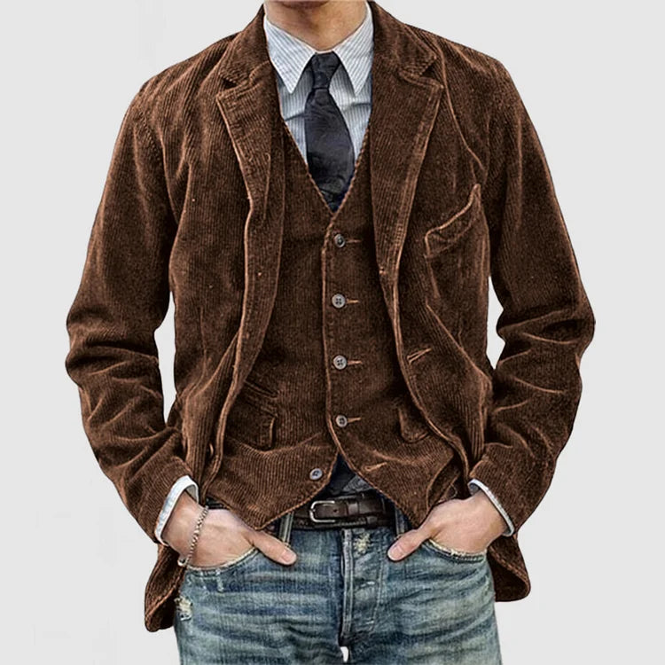 Francesco - Vintage corduroy jasje met capuchon
