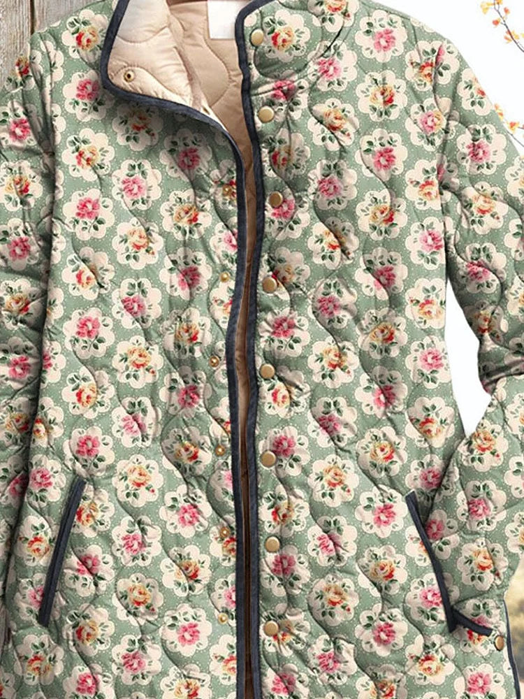 Vintage damesjack met bloemenprint