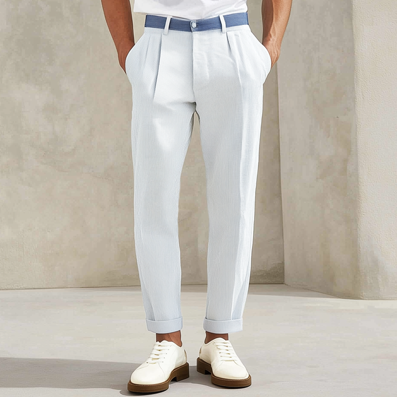 Daan | Klassieke Gestreepte Business Pantalon