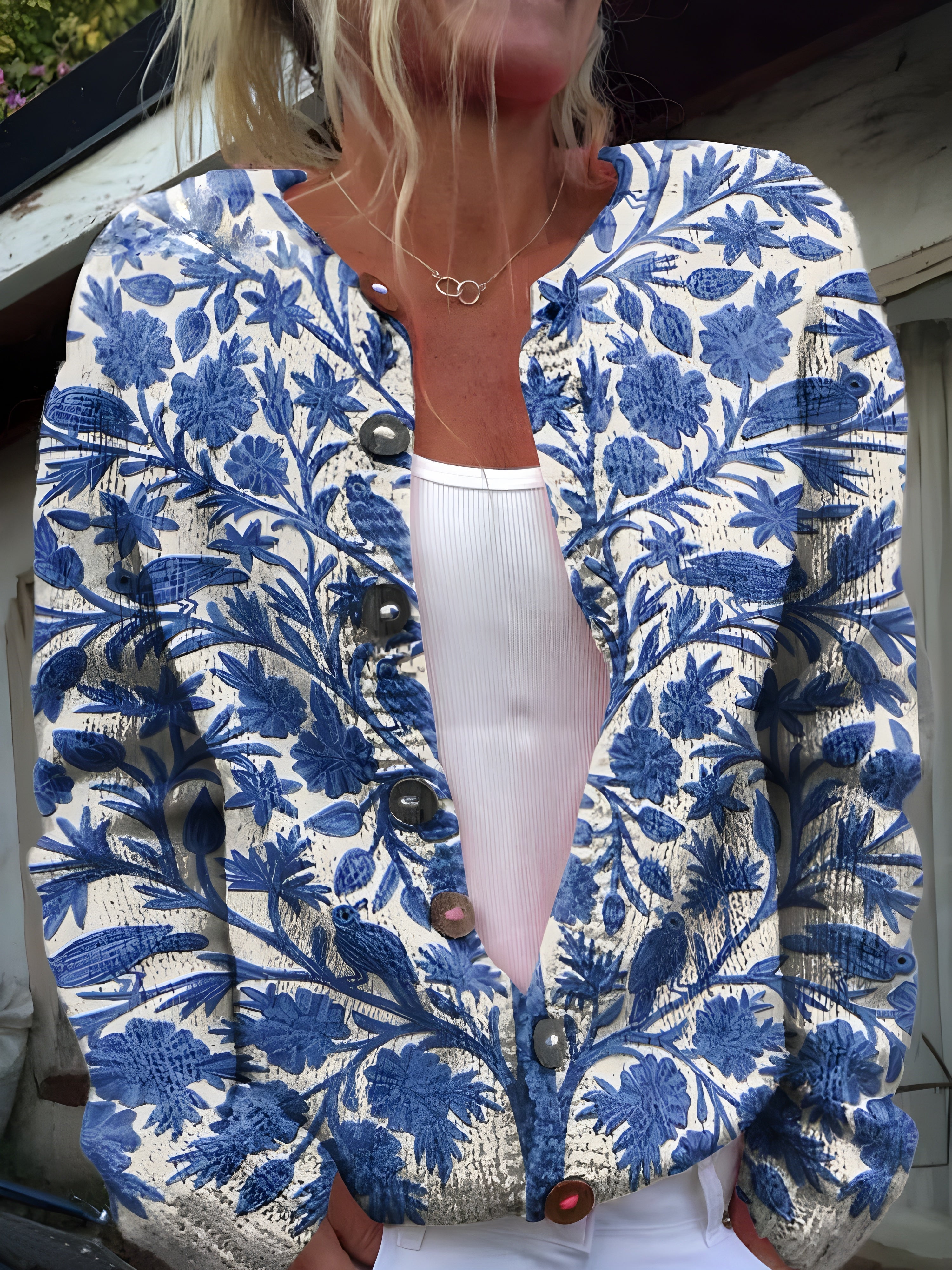 Bloementuin | Elegante Cardigan met Bloemenprint