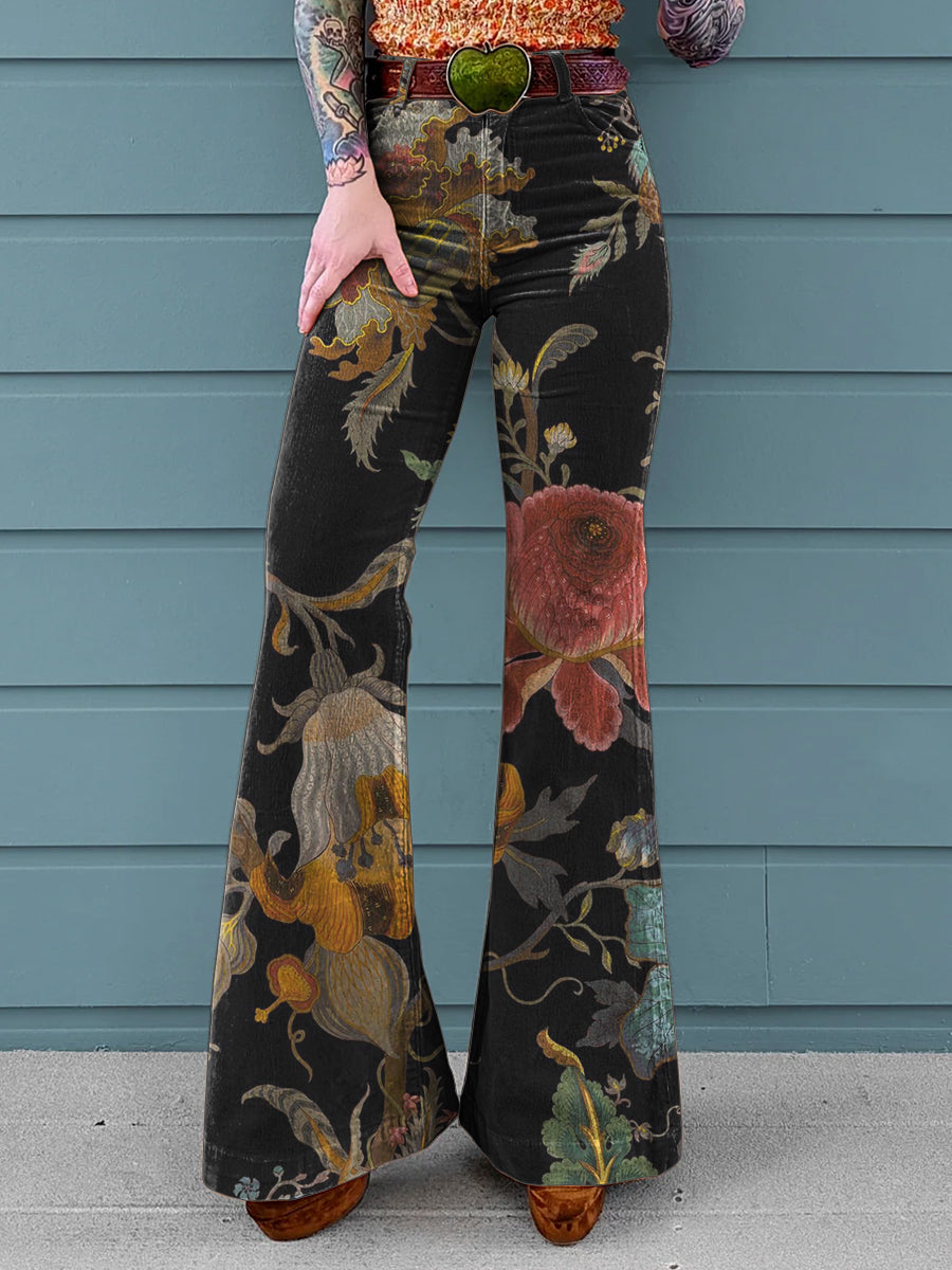 Ferelith | Middernacht Tuin Flared Broek