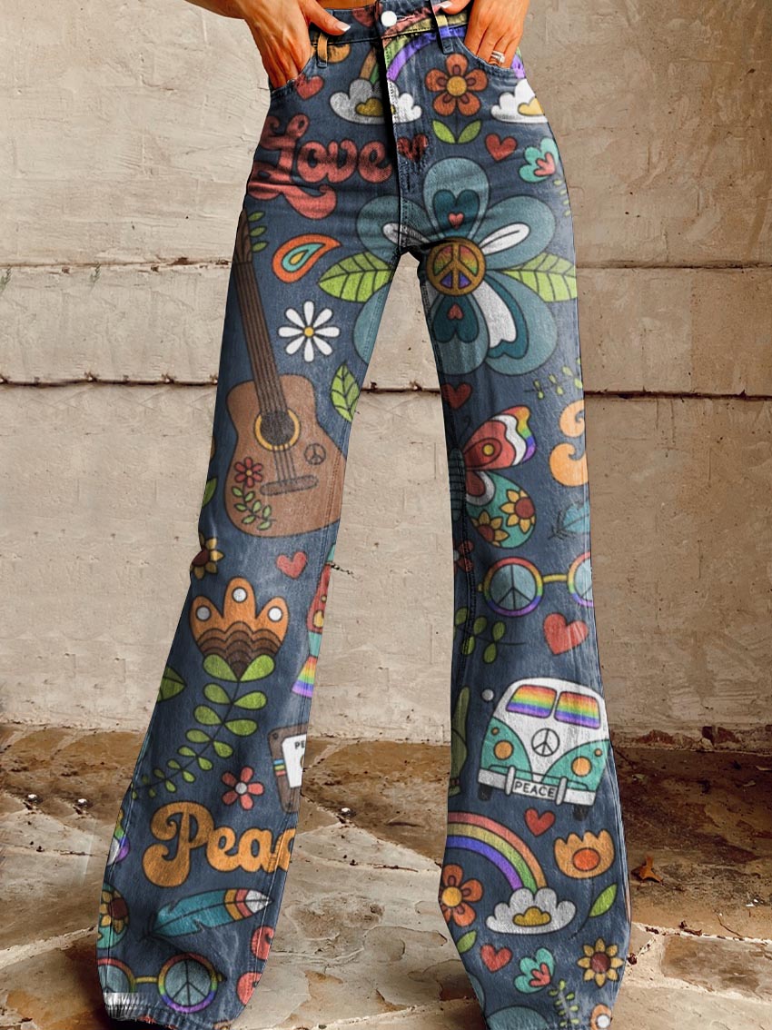 Fresina | Vrede & Liefde Flare Broek