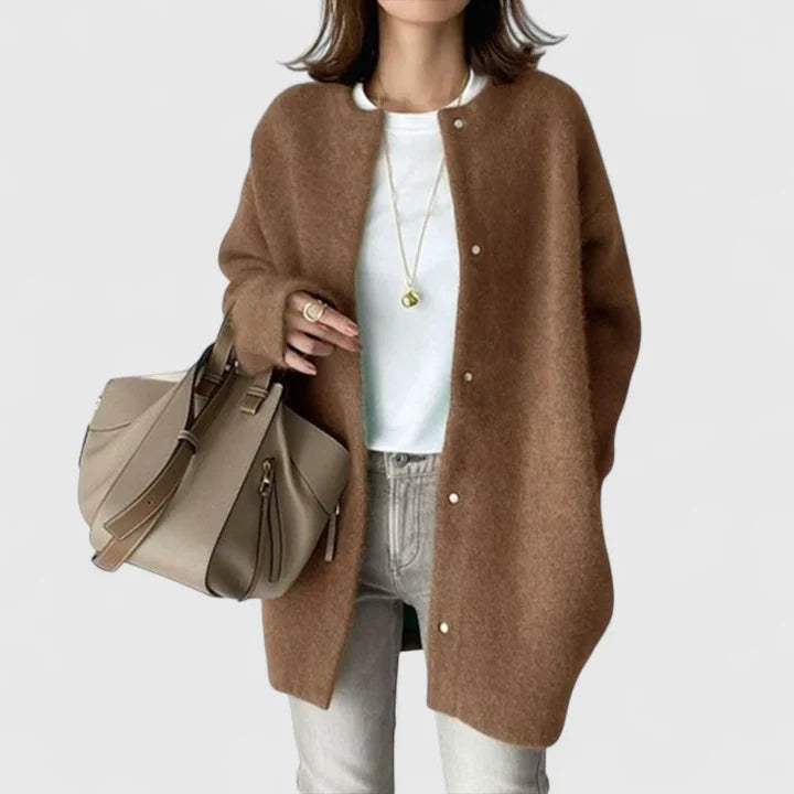 Samira – Elegante Herfstcardigan van Premium Wolmix
