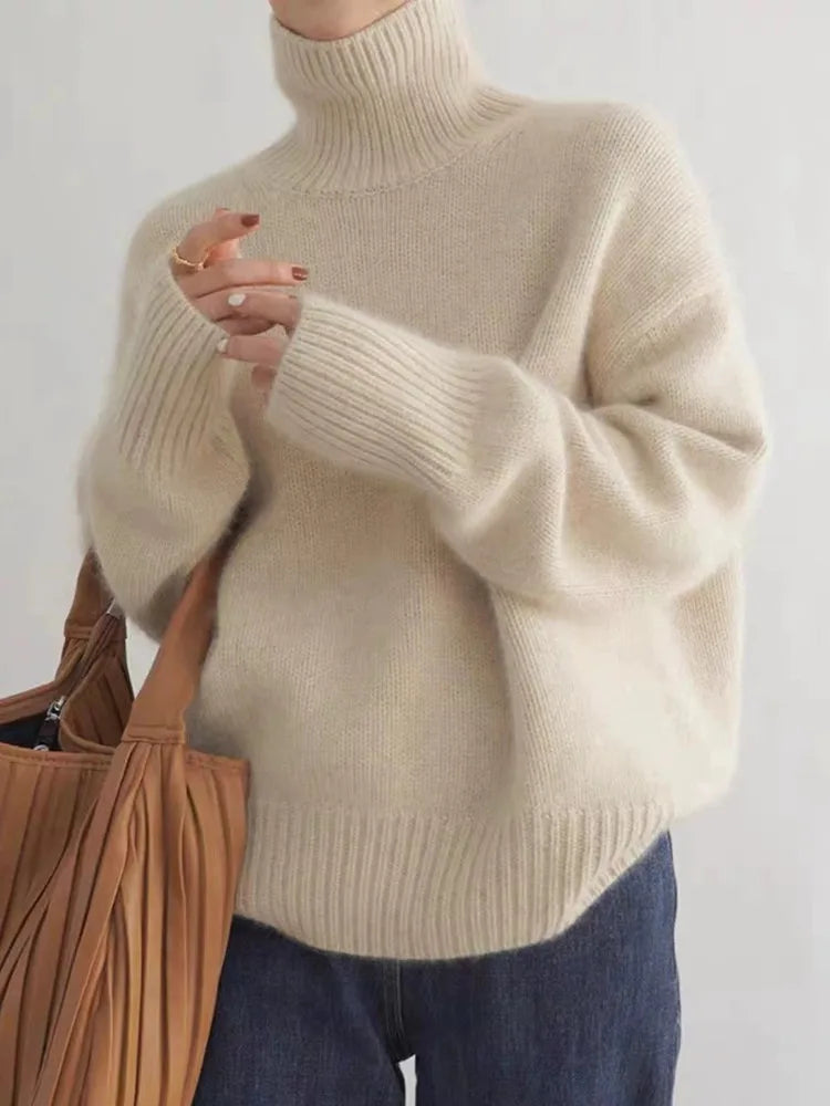 Aurika – Elegante trui met hoge kraag voor de herfstdagen