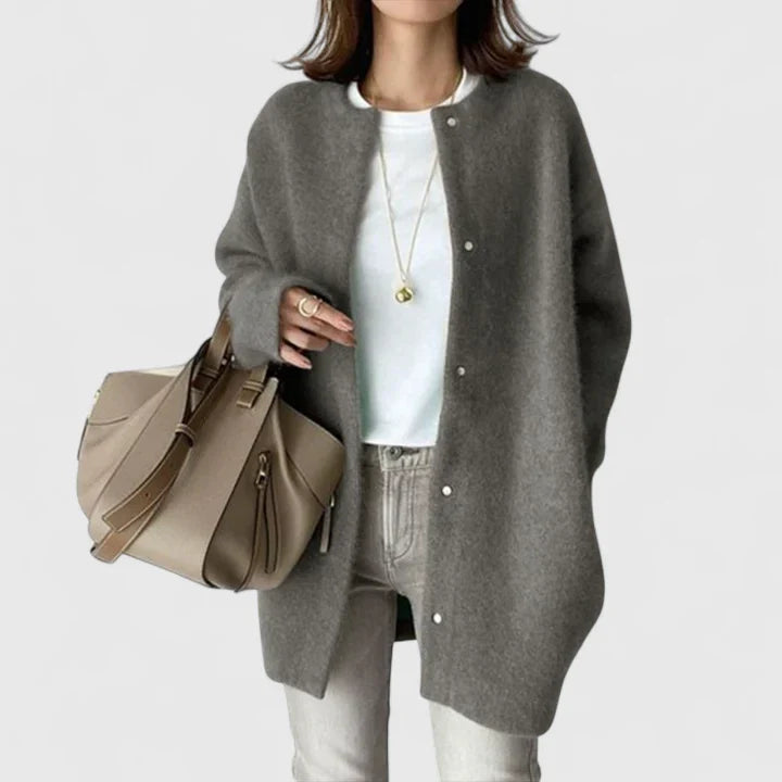 Samira – Elegante Herfstcardigan van Premium Wolmix