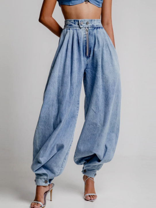 Una™ | Ballon hoge taille jeans