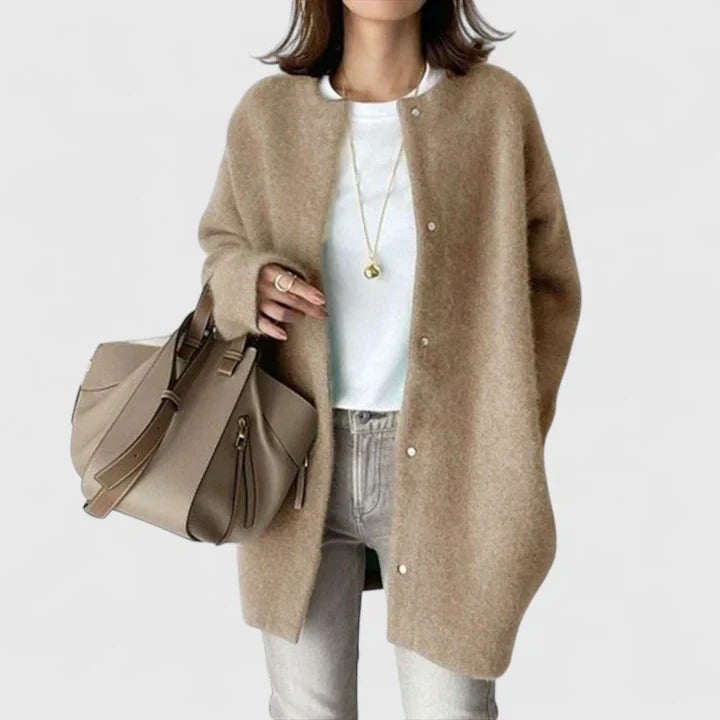 Samira – Elegante Herfstcardigan van Premium Wolmix
