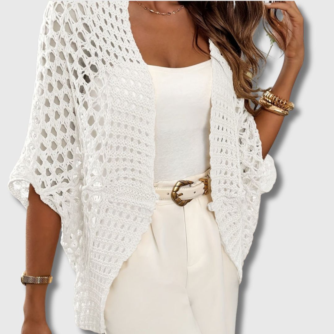 Amandine - Elegante gehaakte cardigan voor dames met een verfijnde look