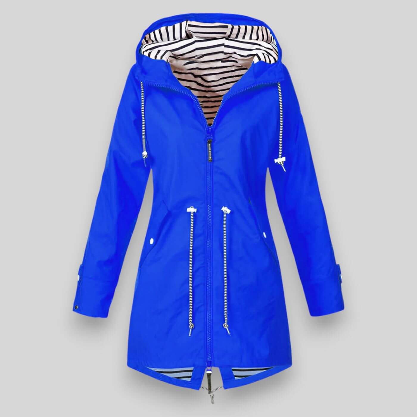 Esther | Waterdichte Lange Jas met Capuchon en Voering