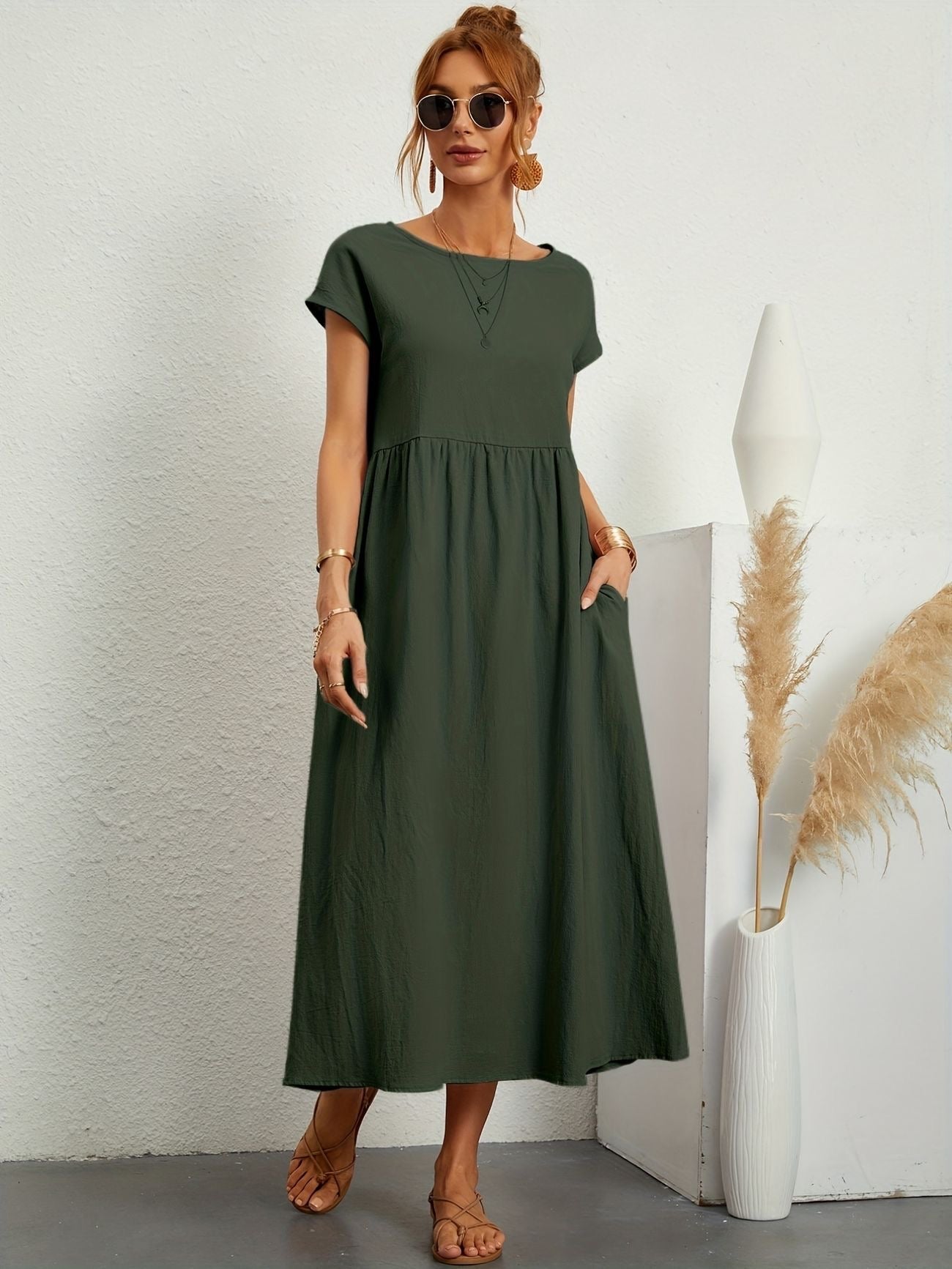 Greta™ | Casual linnen jurk