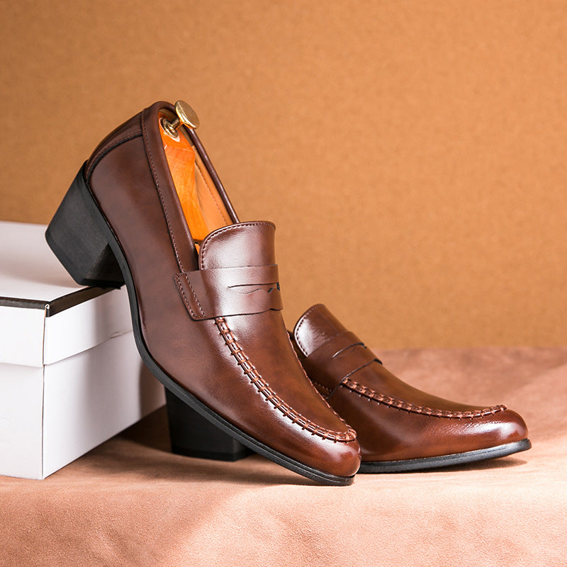 Stil&Co | Leren mocassins met brede hak