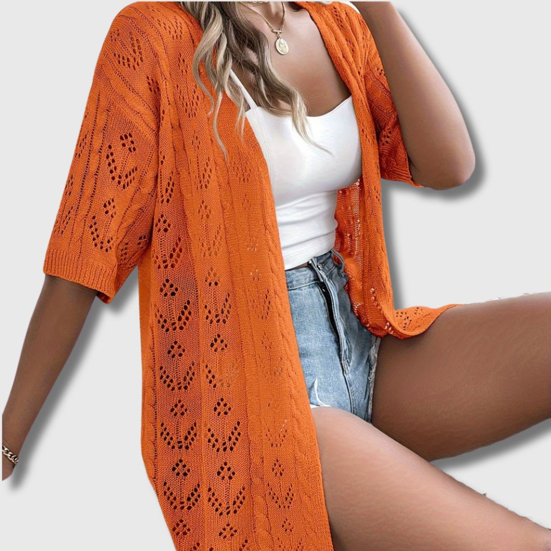 Elegante opengewerkte cardigan voor dames - zomerstijl