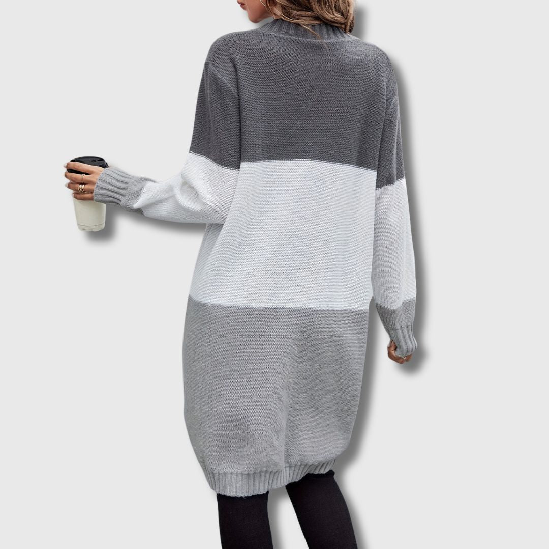 Colette – Dames Color Block Button-Up Cardigan Limited Edition