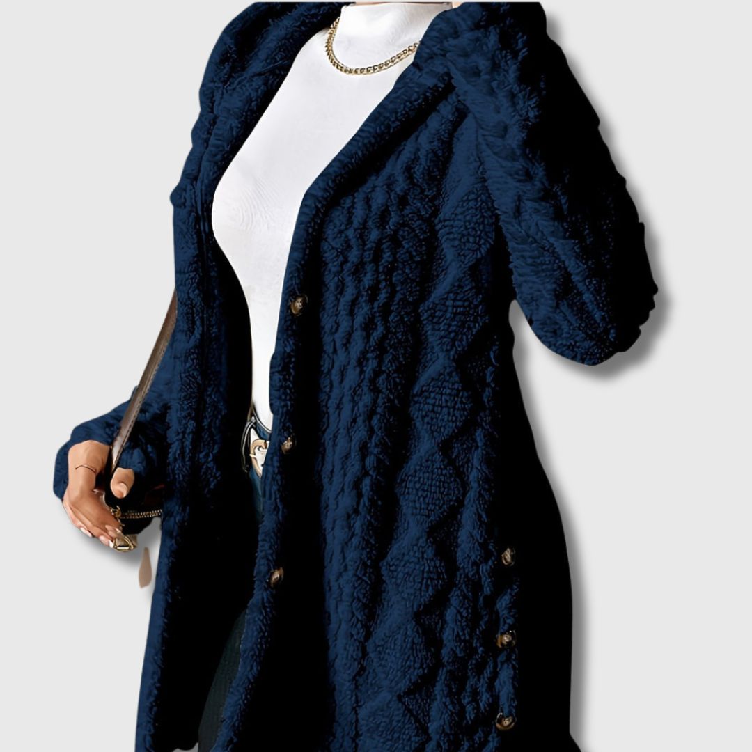 Élodie - Dames Teddy Coat met capuchon, gelimiteerde oplage