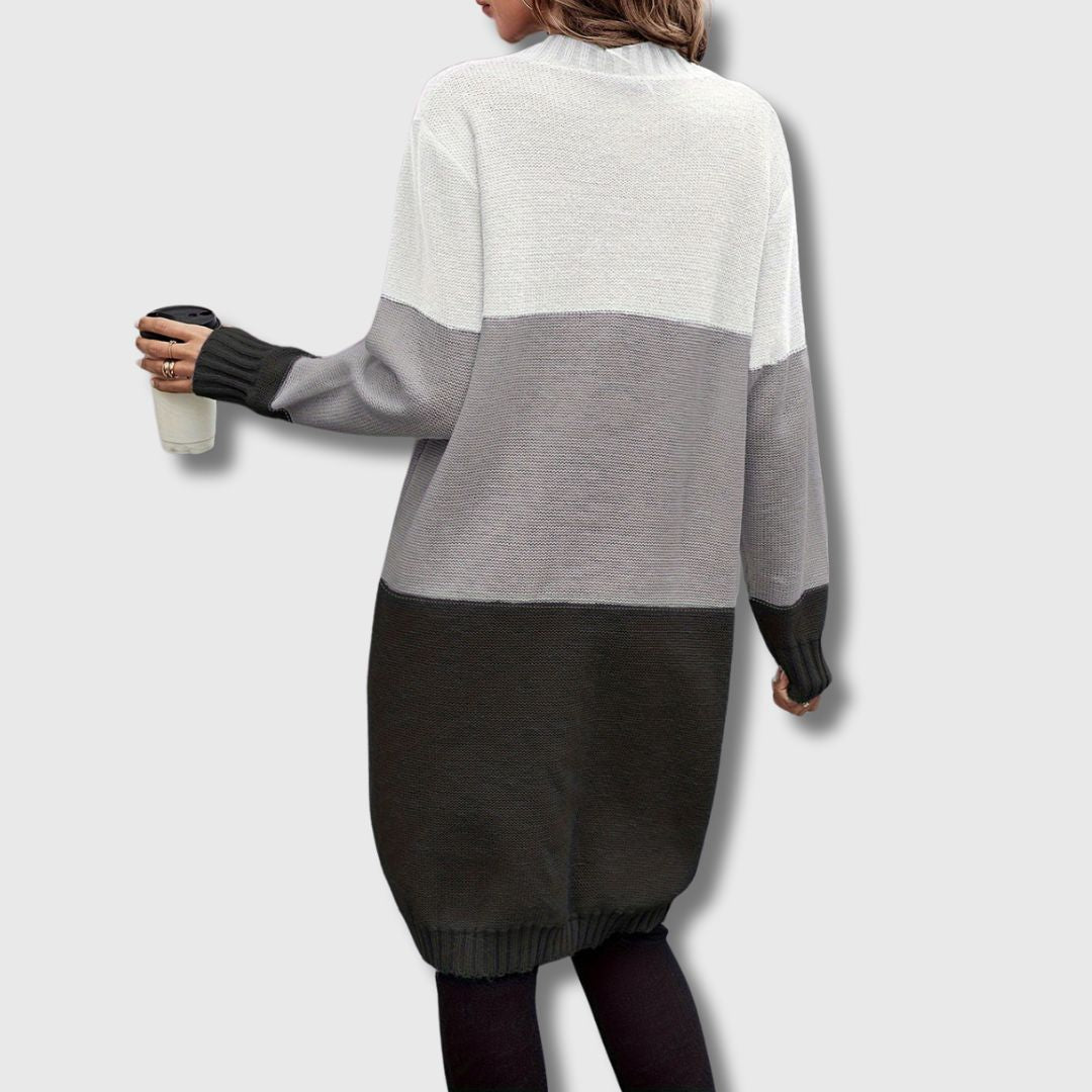 Colette – Dames Color Block Button-Up Cardigan Limited Edition