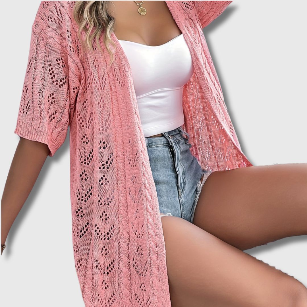 Elegante opengewerkte cardigan voor dames - zomerstijl