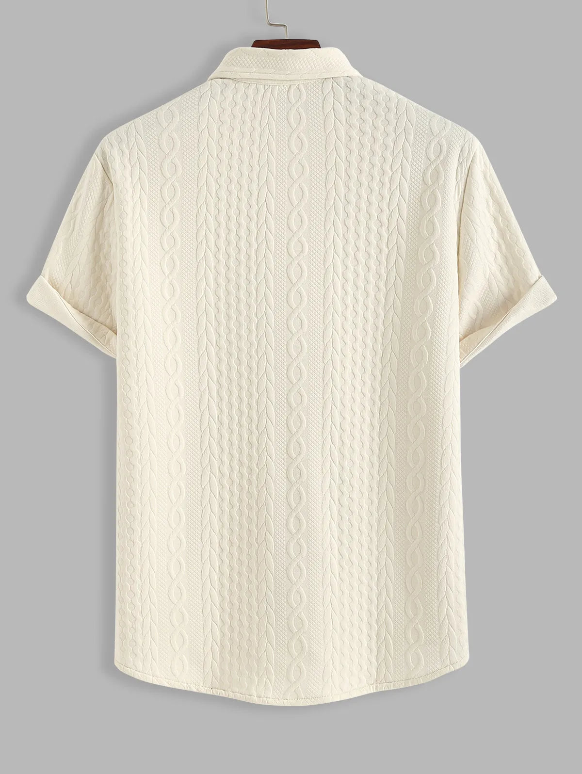 Op maat gemaakte textuur jacquard overhemd