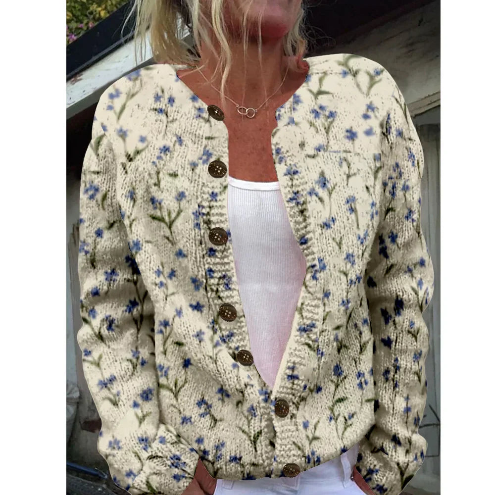 Bloesemlicht | Elegante Cardigan met Print