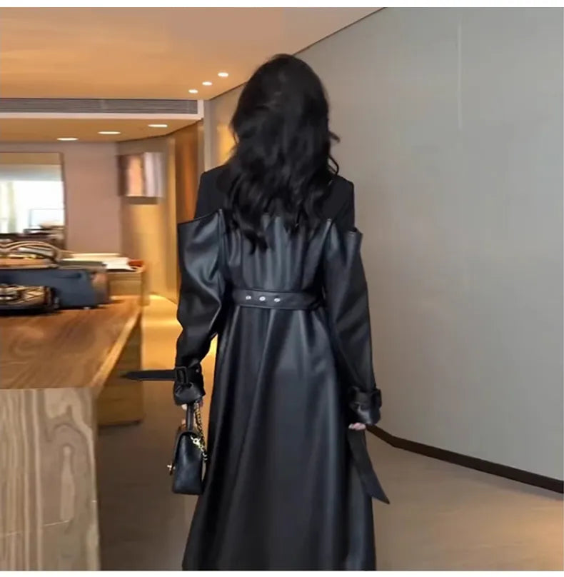Isolde | Leren Trenchcoat