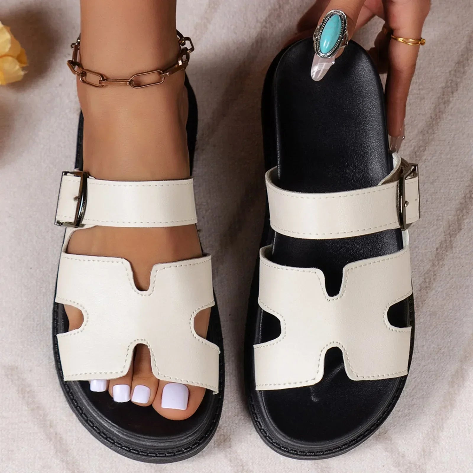 Sabina ™ | leren sandalen