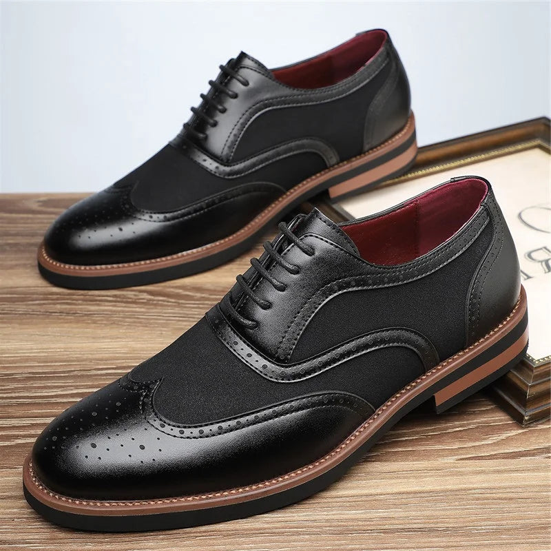 Bas – Brookfield Leren & Suède Oxford Schoenen