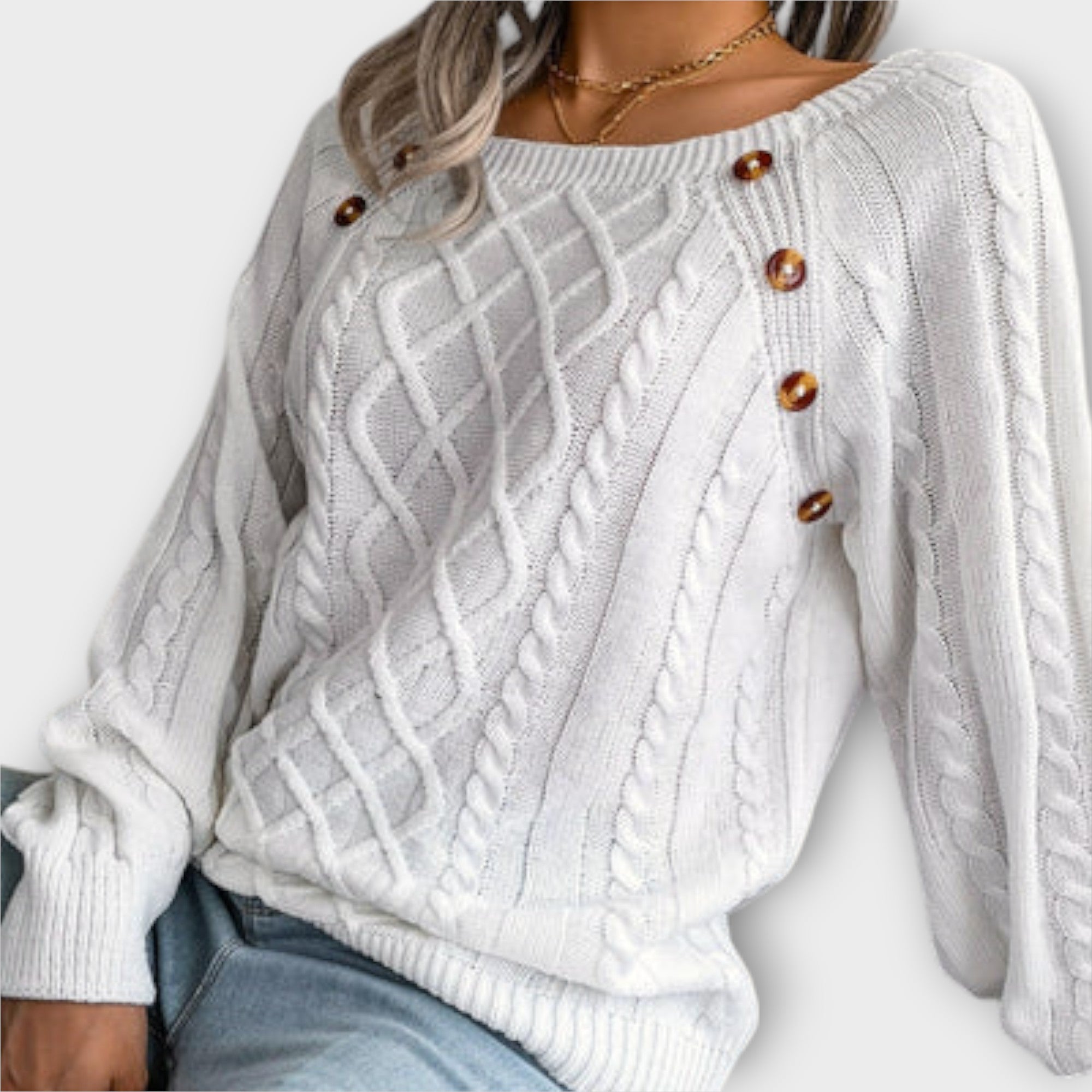 Stil&Co – Gebreide trui met knopen