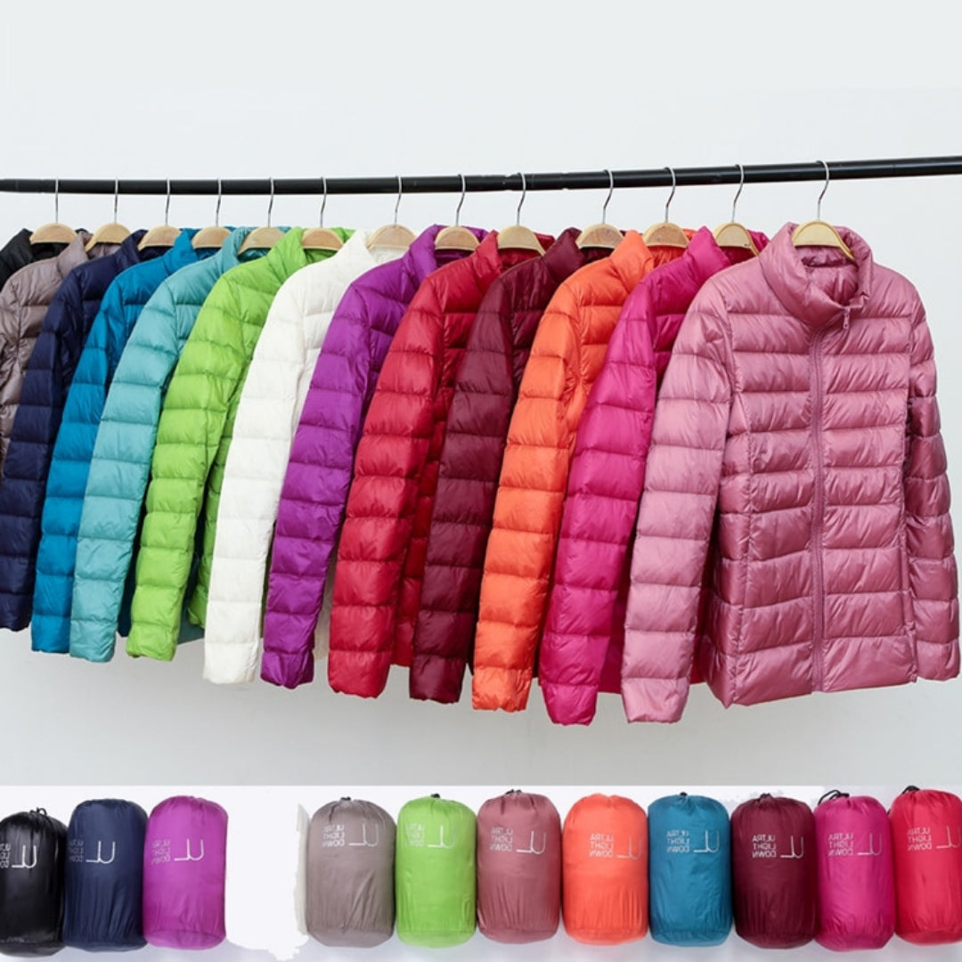 Aurora | Nieuwe Ultralichte Jas met Witte Donzen Veren