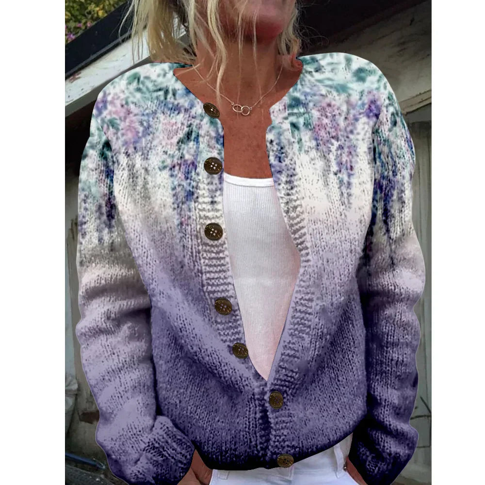 Schemerglans | Elegante Cardigan met Print