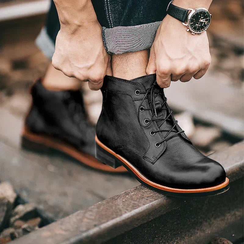Timo | Retro Luxe Heren Enkellaarzen