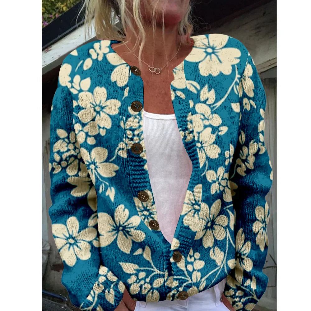 Morgenmist | Elegante Cardigan met Print