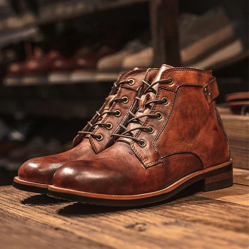 Timo | Retro Luxe Heren Enkellaarzen
