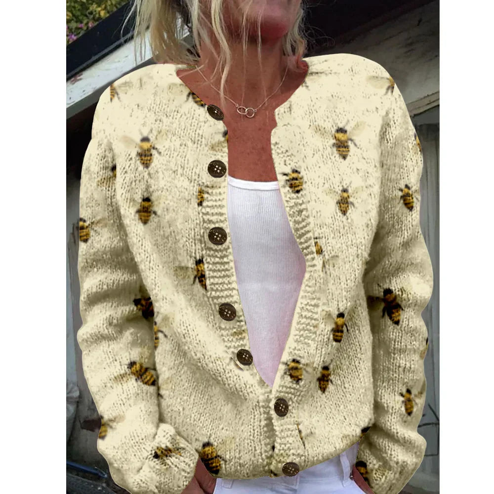 Carla | Elegante Cardigan met Print
