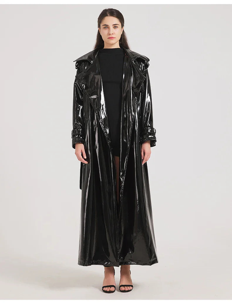 Josephine | Leren Trenchcoat