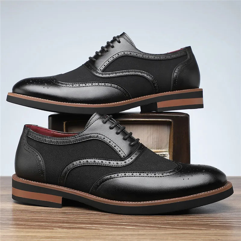 Bas – Brookfield Leren & Suède Oxford Schoenen
