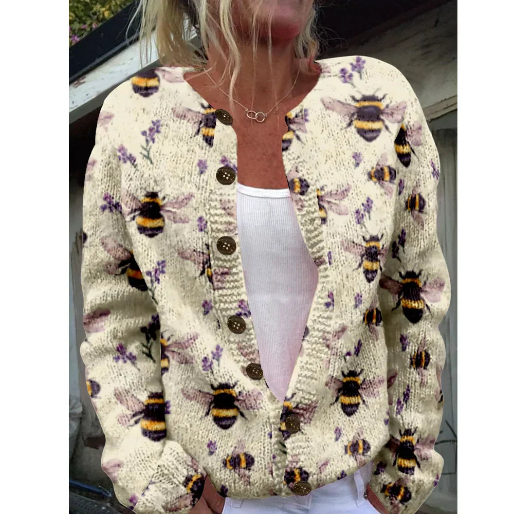 Winterlicht | Elegante Cardigan met Print