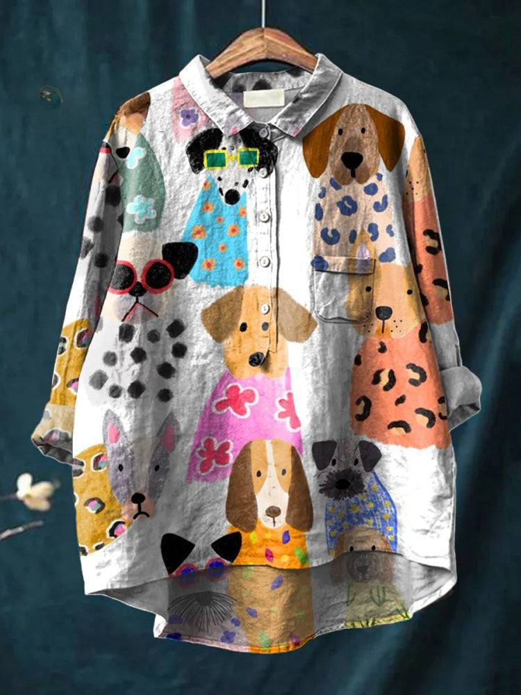 Sandra | Pawsitive Hondenprint Shirt