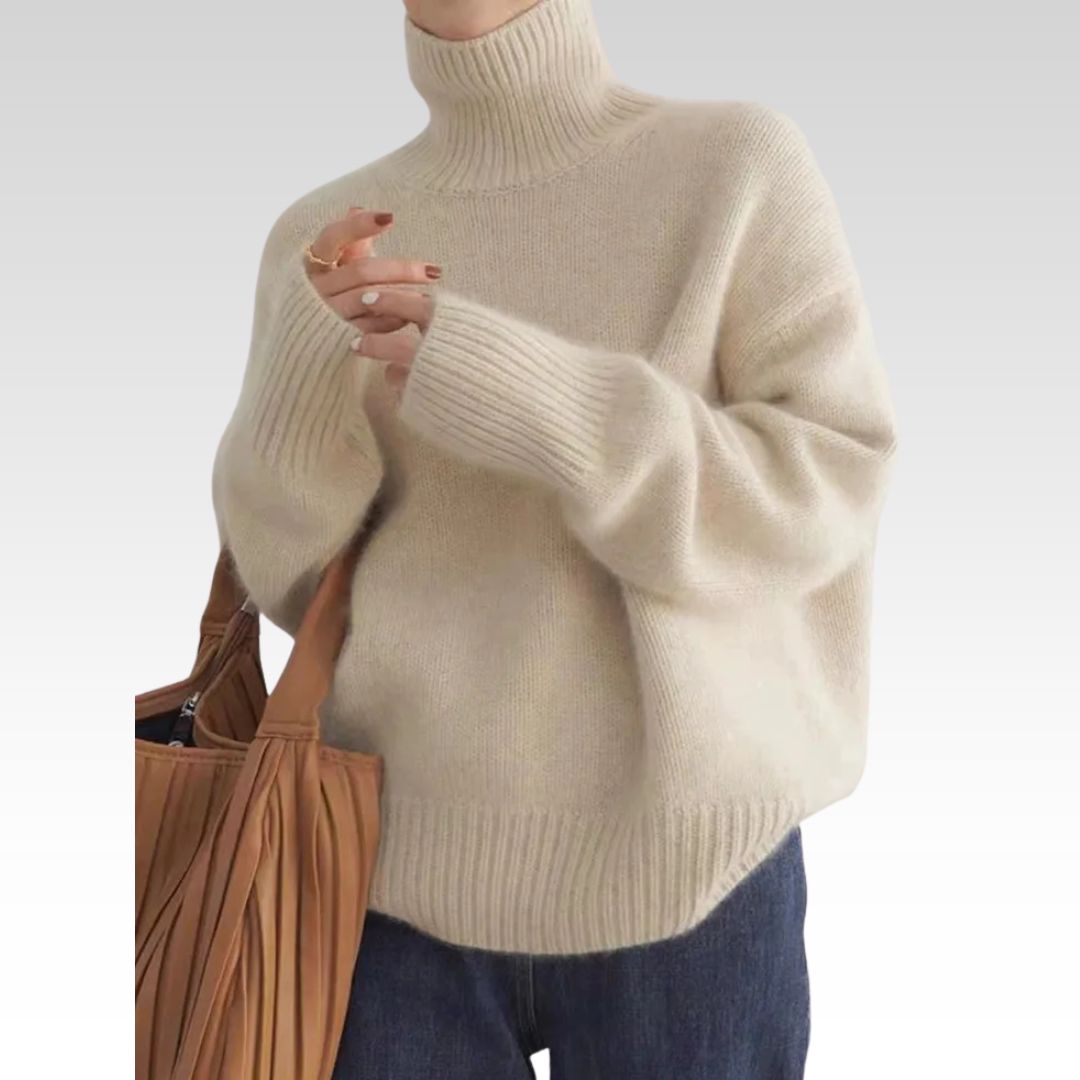 Aurika – Elegante trui met hoge kraag voor de herfstdagen